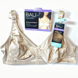 Bali Classic Support Wirefree Bra Size 36C, Cool Comfort, Nude Color, New w Tags